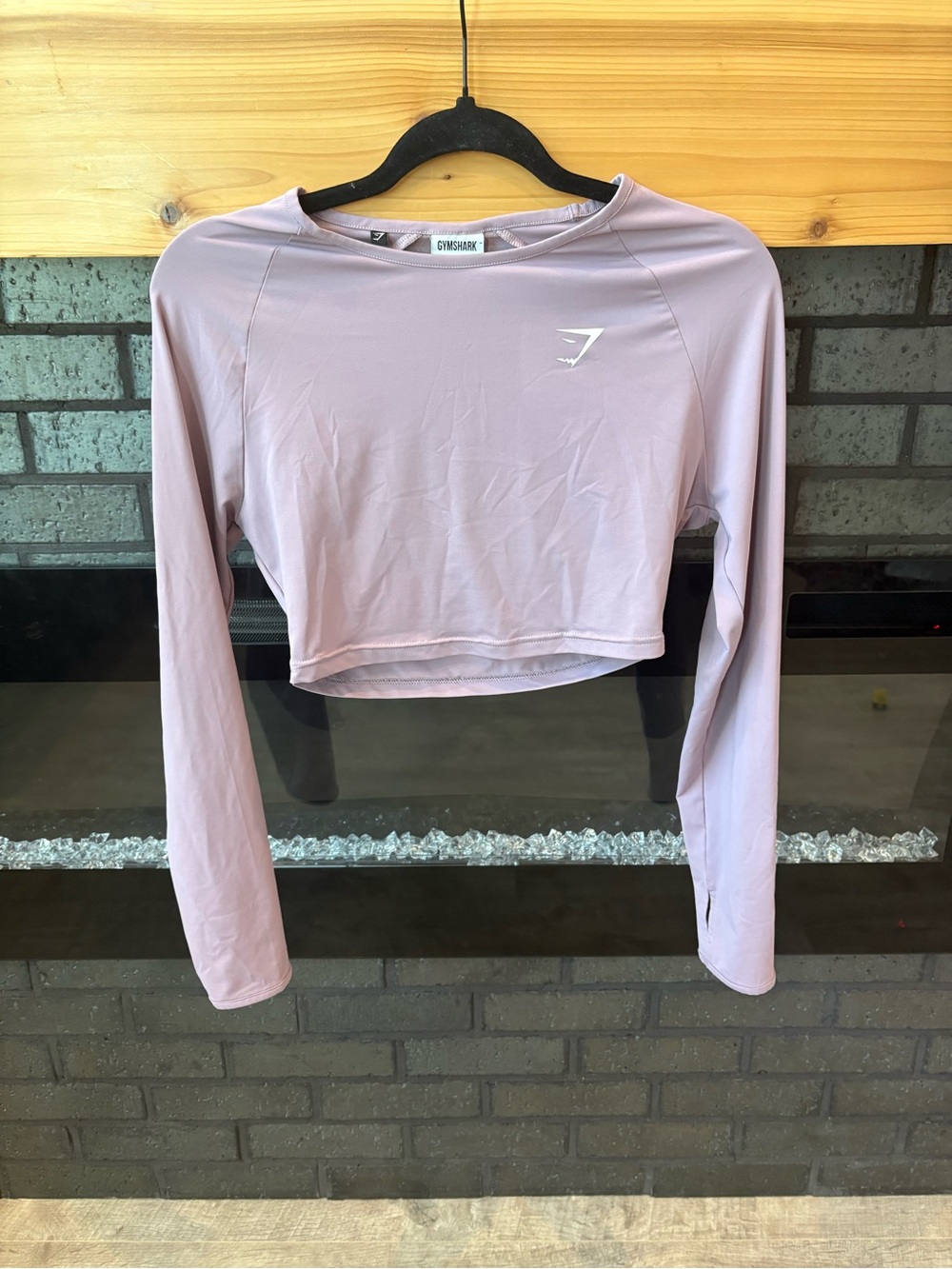 Gymshark Mauve/Lavender Long-Sleeve Crop Top